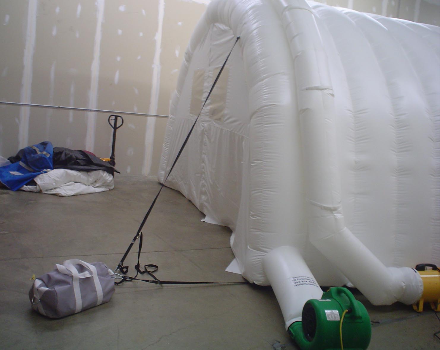 Inflatable rehab tent